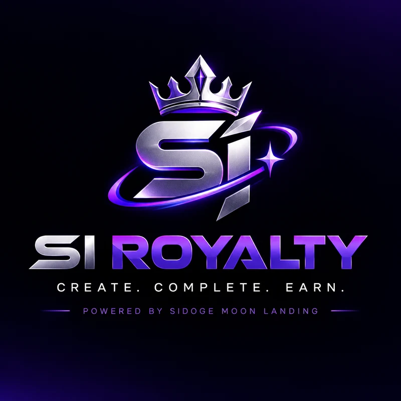 SI Royalty — Create. Complete. Earn. Powered by SIDoge Moon Landing